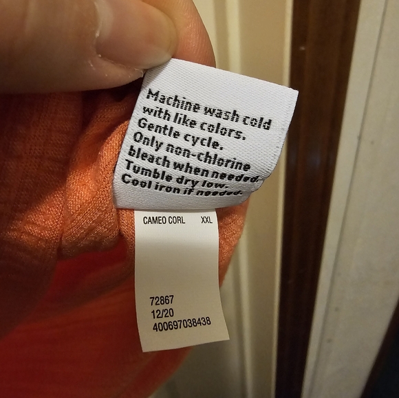 NWT Nine West Coral Flutter Sleeve Top - XXL - Picture 7 of 7